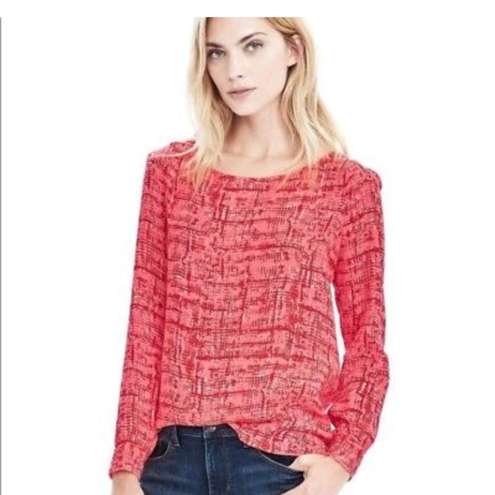 Vibrant pink and red blouse